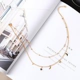 Double Moon Star Necklace