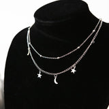 Double Moon Star Necklace