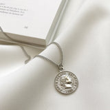 Portrait Silver Necklace