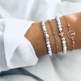 5 Pieces World Bracelets Set