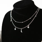 Double Moon Star Necklace