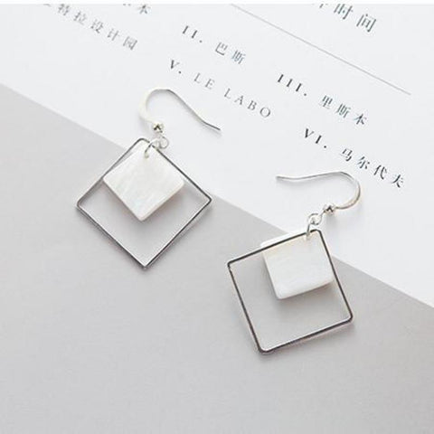 White Shell Earrings