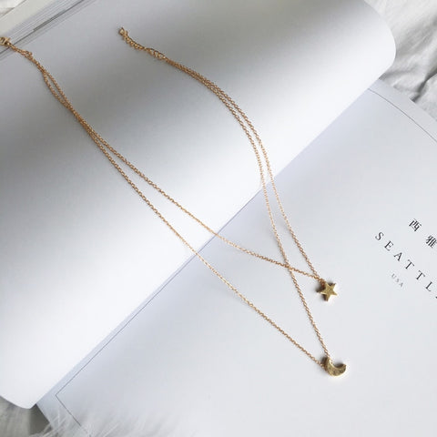 Moon And Star Necklace