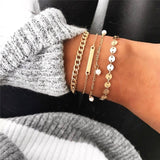 4 Pieces Lotus Bracelets Set