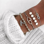 4 Pieces Lotus Bracelets Set