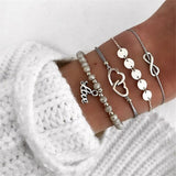 4 Pieces Lotus Bracelets Set