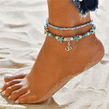 Starfish Stone Anklets