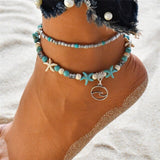 Starfish Stone Anklets
