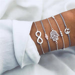 5 Pieces World Bracelets Set
