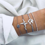 5 Pieces World Bracelets Set